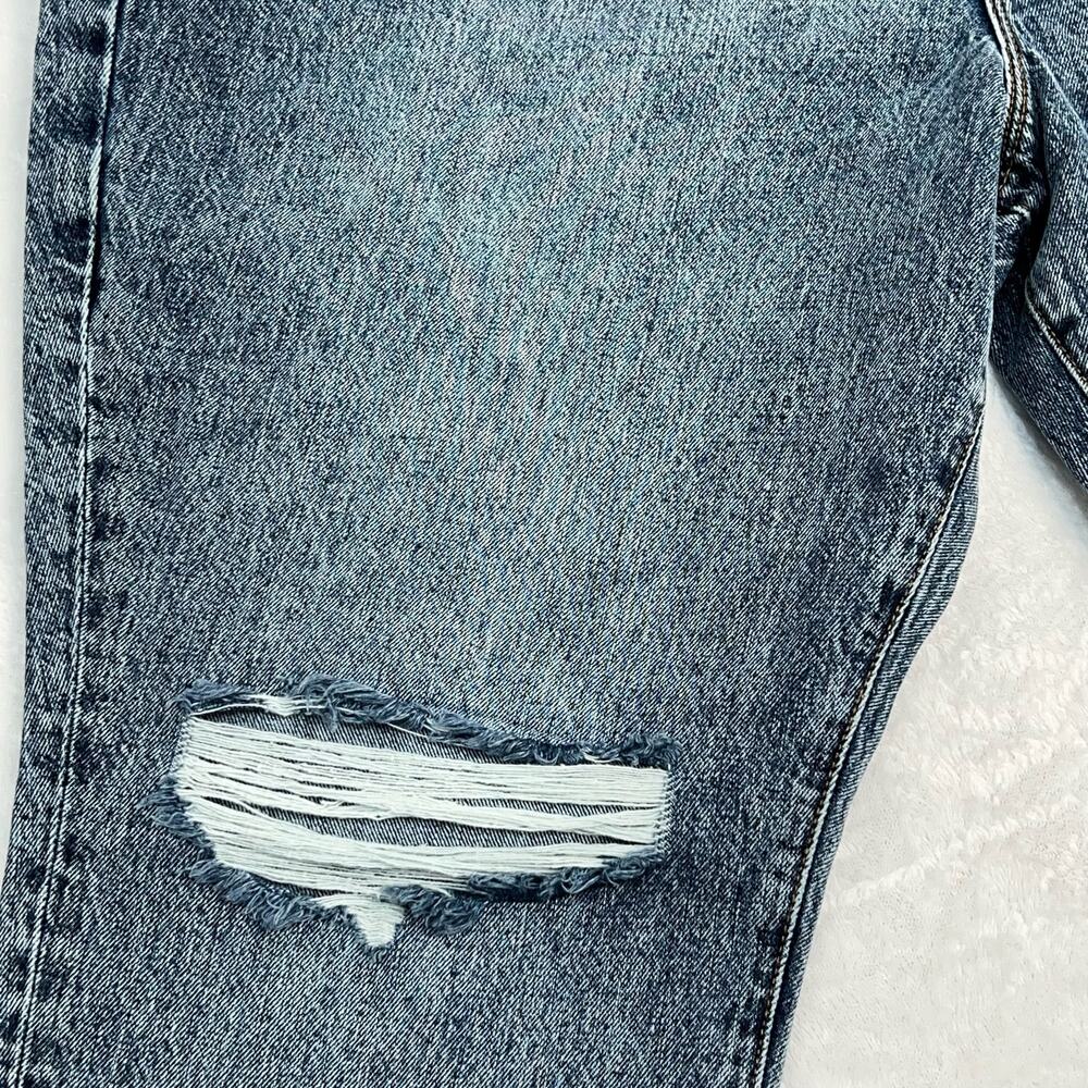 Good American Plus 20 Classic Slim Straight Distressed Denim Blue High Rise NWT - Picture 8 of 13